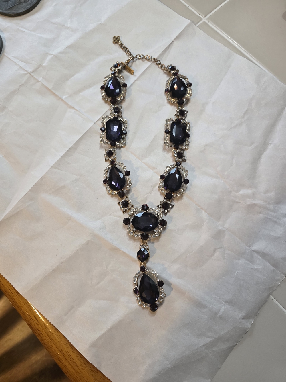 SIGNED Oscar DE LaRenta Vintage Statement Necklace - Picture 7 of 10